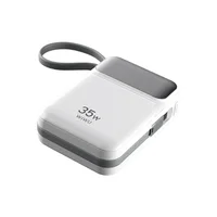 Power Bank Wiwu Wi-p036 Blanca 20000mah 35w Carga Rápida Cables Incorporados