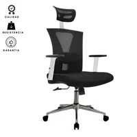Silla de Oficina Presidente Turmanila Negra Blanca