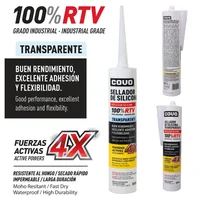 Sellador de Silicona Transparente Rtv
