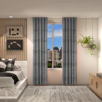 Set de 2 Cortinas 100% Blackout Verona 145x220 cm Gris