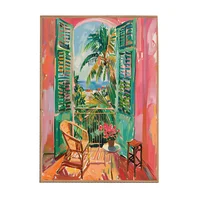 Cuadro Ventana Verde 70 X 50 X 2 cm