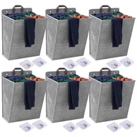 Canasta de Ropa Sucia Plegable para Puerta o Pared Colgante Set X 6 Unidades