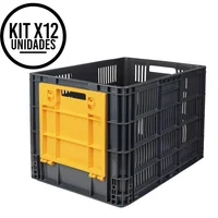 Canastilla Plástica Multiusos con Ventana Frontal Perforada Set X 12 Unidades