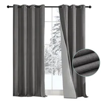 Cortina 100% Blackout Engomada Termica Set 2 Casatua 140X220