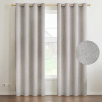 Cortina Blackout 100% Anti Luz. 1 Paño 140X220 Textura Lino