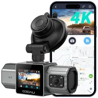 Cámara De Tablero COOAU Con Grabación Dual 4K WiFi GPS Y Visión Nocturna