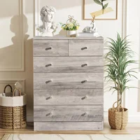 Cómoda Moderna de Seis Cajones en Madera para Dormitorio y Sala