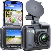 Cámara Dash Cam 4K Con WiFi Y GPS Para Automóvil Con Visión Nocturna