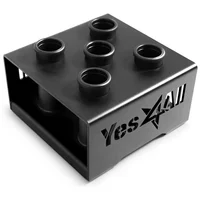 Estante Vertical Para Barras Olímpicas De Acero Compacto Con 5 Ranuras Yes4All