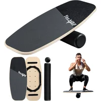 Tabla De Equilibrio 2 En 1 Con Rodillo Y Pelota Ajustable Para Entrenamiento Yes4All