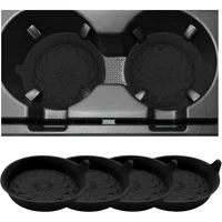 Juego De 4 Posavasos De Silicona Antideslizantes Para Portavasos De Automóvil Negro
