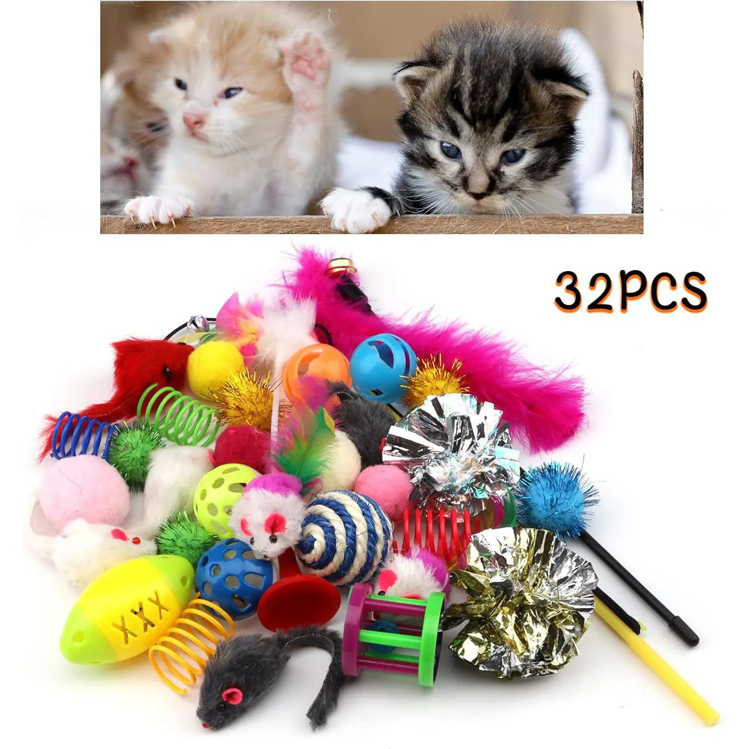 Surtido de Juguetes Interactivos para Gatos con 32 Piezas Variadas