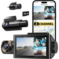 Cámara Dash Cam De 3 Canales Con Grabación 4K GPS WiFi Y Visión Nocturna IR