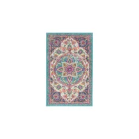 Alfombra para Sala Rectangular Bungalow Rosa Oriental y Resistente 55.8cm x 86.3cm