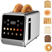 Tostadora de Pantalla LCD 2 Rebanadas Acero Inoxidable Digital