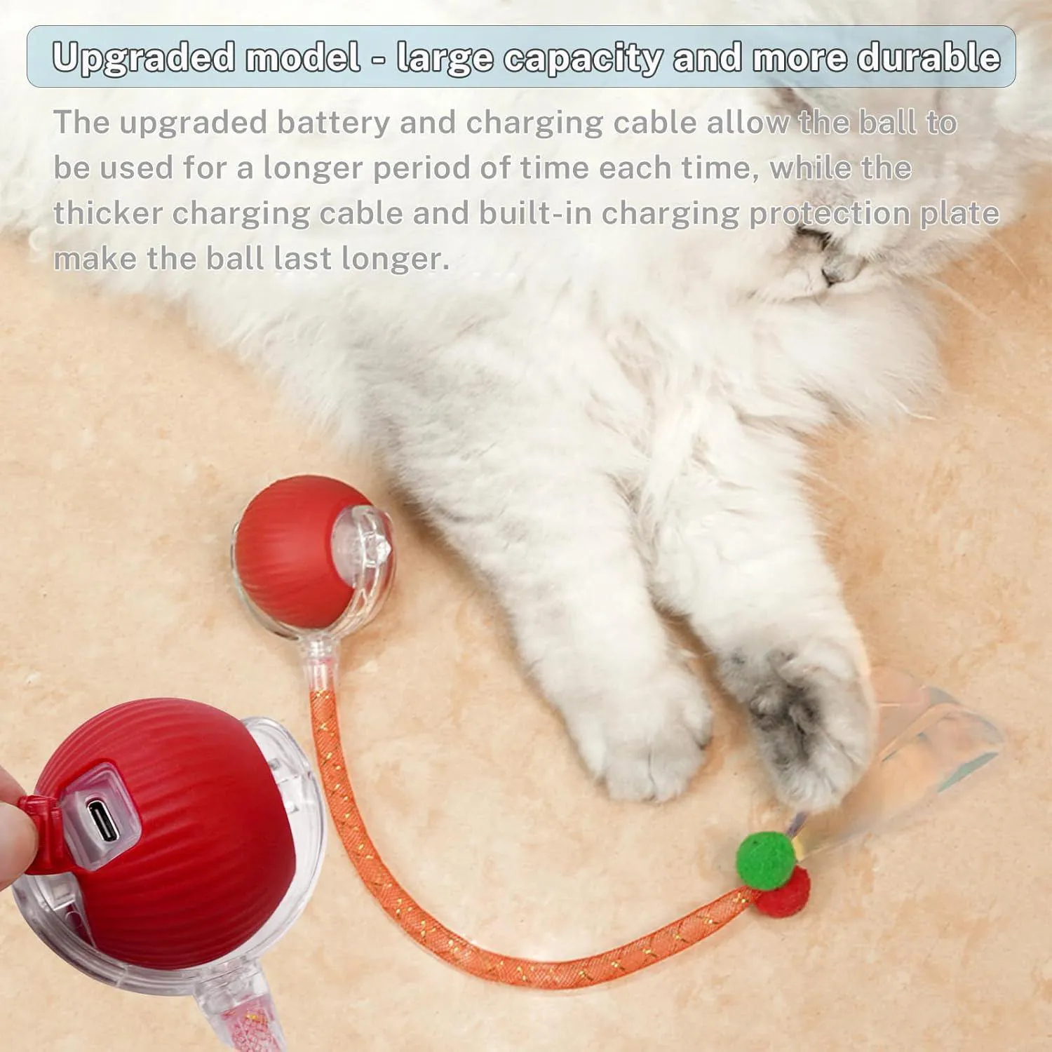 Juguete Interactivo de Bola Inteligente para Gatos con Movimiento Automático 7