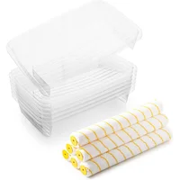 Kit De Rodillos De Pintura 46 Cm Con Bandeja Y Poste Voomey