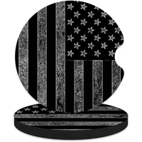 Juego De 2 Posavasos De Goma Antideslizantes Para Portavasos De Automóvil FJyuanqi Bandera Americana