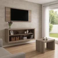 Combo Mueble para TV Sala Living Gris