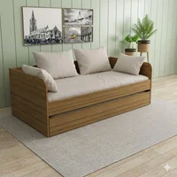 Sofá Cama con Nicho Atlanta - Almendra