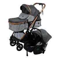Coche Moisés Ronda Plus + Portabebé – Eb132-1 Gris