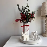 Centro de Mesa Con Jarrón Especial y 5 Piezas Decorativas