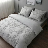 Duvet Harmony Leaf – Gris - Queen