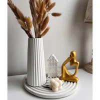 Centro de Mesa Jarrón Trinity Con Velas y Adornos 6piezas