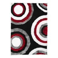 Tapete Alfombra Moderna 120 x 170 Cms Rojo