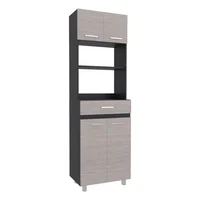 Modulo Microondas Cocina Sicilia Positano/Wengue 201x62.1x40.8 cm Just Home Collection