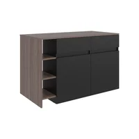 Barra de cocina Vimo Avellana/Wengue 90x140x70.4 cm Just Home Collection