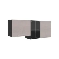 Mueble Superior Cocina Sicilia 1.50 Metros RH Positano/Wengue 60x150x33.5 cm Just Home Collection