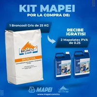 Broncosil Gris 25kg + Mapelatex Pva 0.25kg