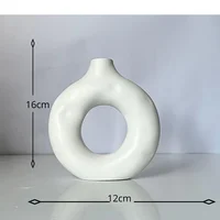 Jarrón Decorativo Dona Blanca 12x16cms