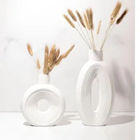 Centro Decorativo Lael 2 Jarrones Base Flores