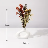 Jarrón Decorativo Blanco Emiliano 18x14cms