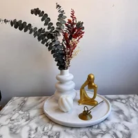 Centro De Mesa Loe Dorada Mas Jarrón Con Flores Base Y Adorno 6Piezas