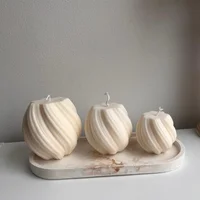 Centro De Mesa Por 3 Velas Blancas Con Destellos Bubbles Y Base Olas Decorativa 4Piezas