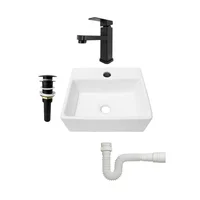 Combo Lavamanos Pequeño Rectangular+griferia Mezcladora C697
