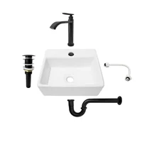 Combo Lavamanos Pequeño Rectangular+griferia Mezcladora C698