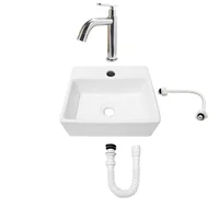 Combo Lavamanos Pequeño Rectangular+griferia Mezcladora C709