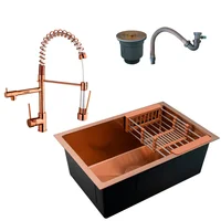 Combo Lavaplatos 70*45cm+griferia Lvp Gourmet Rose+accesorios