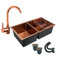 Combo Lavaplatos 77*45cm+griferia Lvp Rose Brillante+accesorios