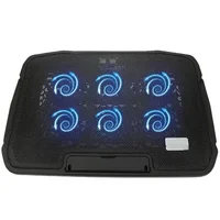 Base Refrigerante Gamer Azul 6 RGB Cooler USB 17 Pulgadas