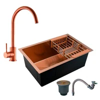 Combo Lavaplatos 60*45cm+griferia Lvp Rose Cepillado+accesorios