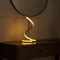 Lámpara Mesa LED Wavy Gold Luz Cálida  Producto Certificado