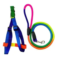 Arnés Pectoral Con Trailla 120 cm - Arcoiris