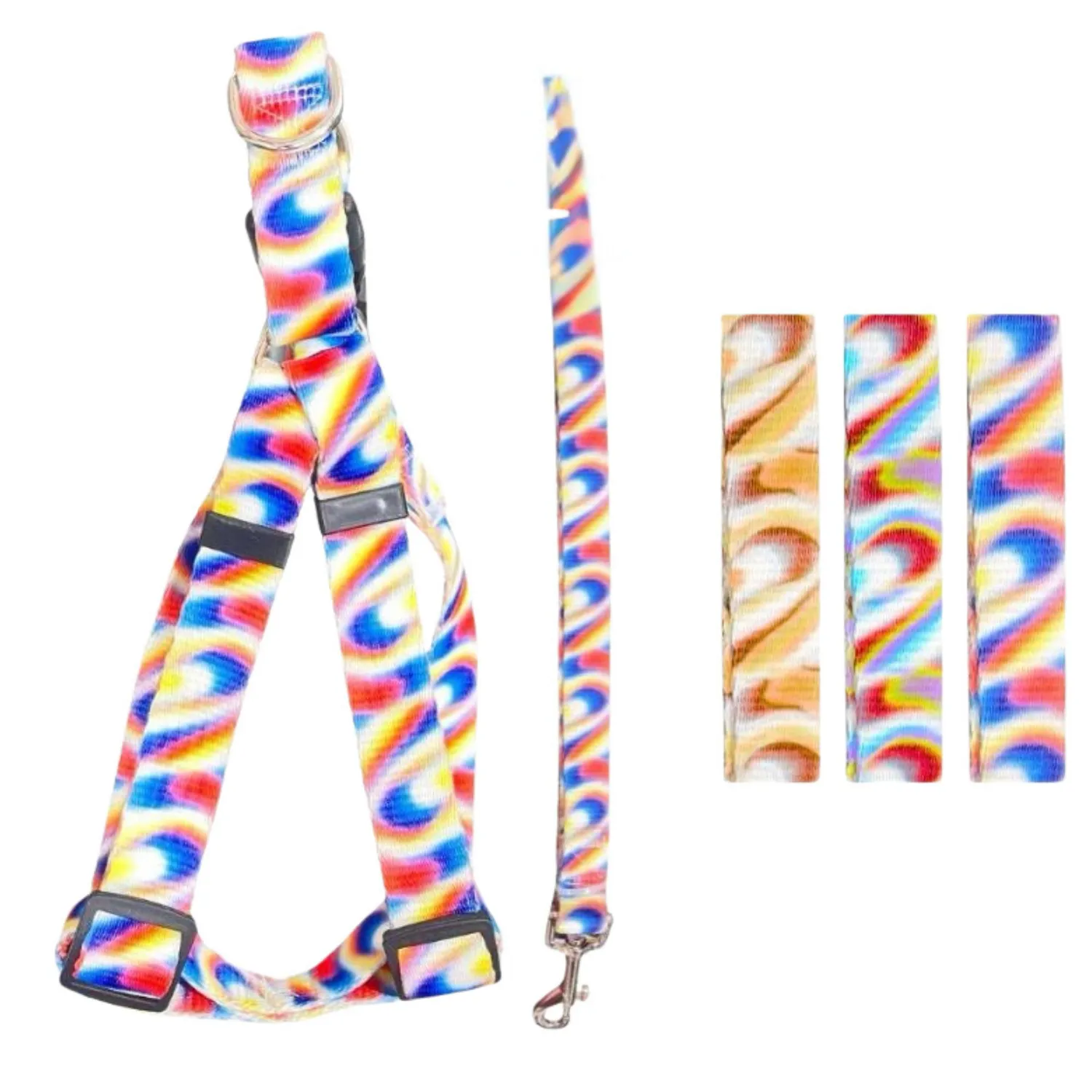 Arnés Pectoral Con Trailla 120 cm - Arcoiris