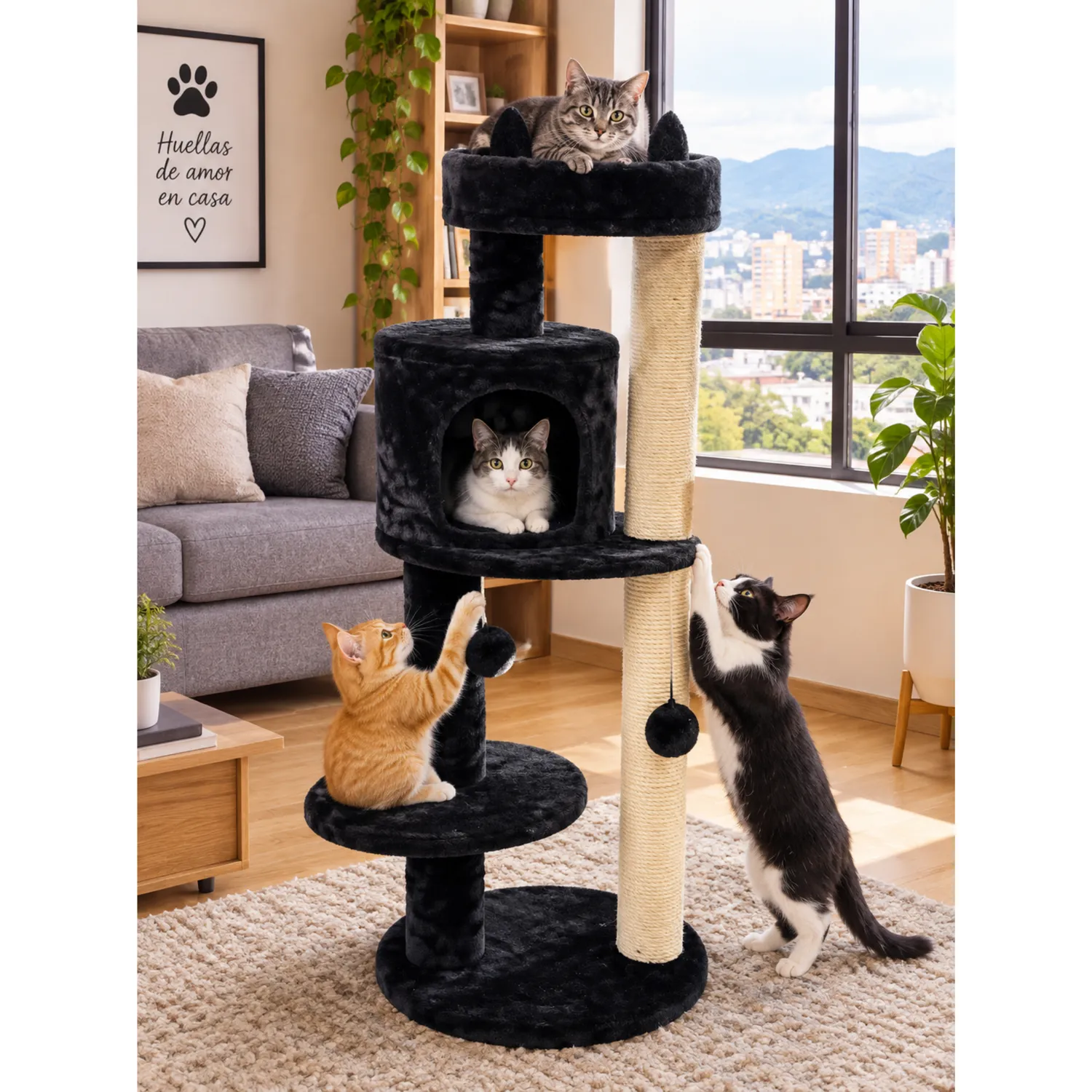 Gimnasio para Gatos Redondo Petizoos 3