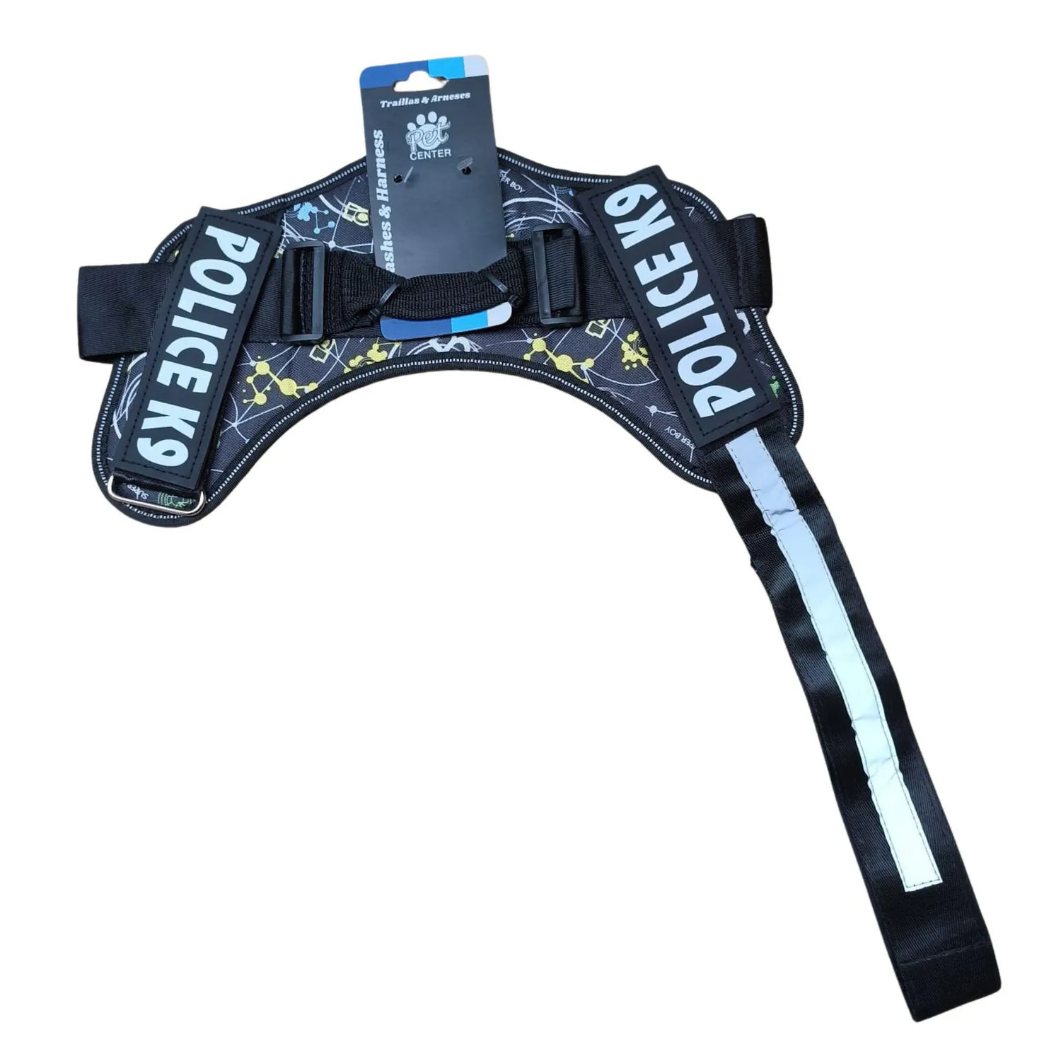 Arnes Para Perro K-9 Talla M Diseños Negro